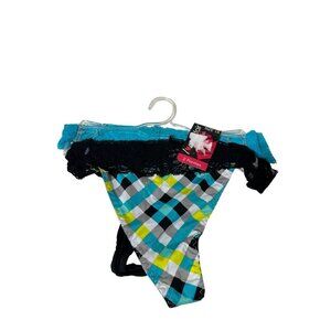 Love Affair 2 pack Lace waistband thongs plus size 1X NWT